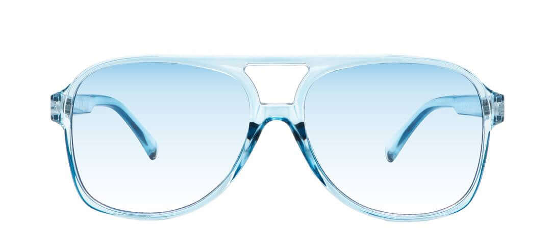 KLEYES Sonnenbrille 'cortina' – Light Blue Aviator mit transparentem Rahmen und himmelblauen Gläsern, jetzt kaufen, versandkostenfrei bestellen.