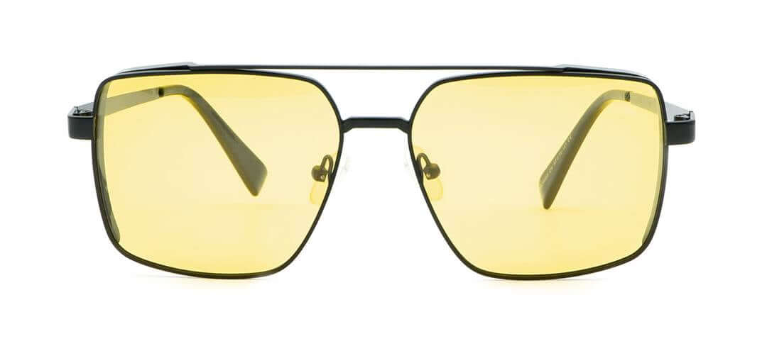 KLEYES Sonnenbrille 'messina' – Aviator-Sonnenbrille mit schwarzem Metallrahmen und gelben Gläsern, versandkostenfrei bestellen.