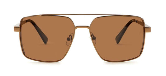 Elegante KLEYES Aviator Sonnenbrille 'messina' in Braun mit Metallrahmen und braunen Gläsern, versandkostenfrei kaufen!